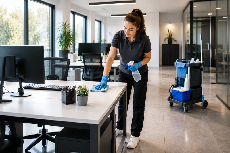 Professionelle Büroreinigung und Praxisreinigung.